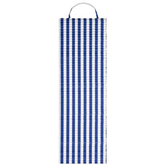 Mata na plażę 180 x 60 cm piankowa karimata na biwak kemping biało-granatowa