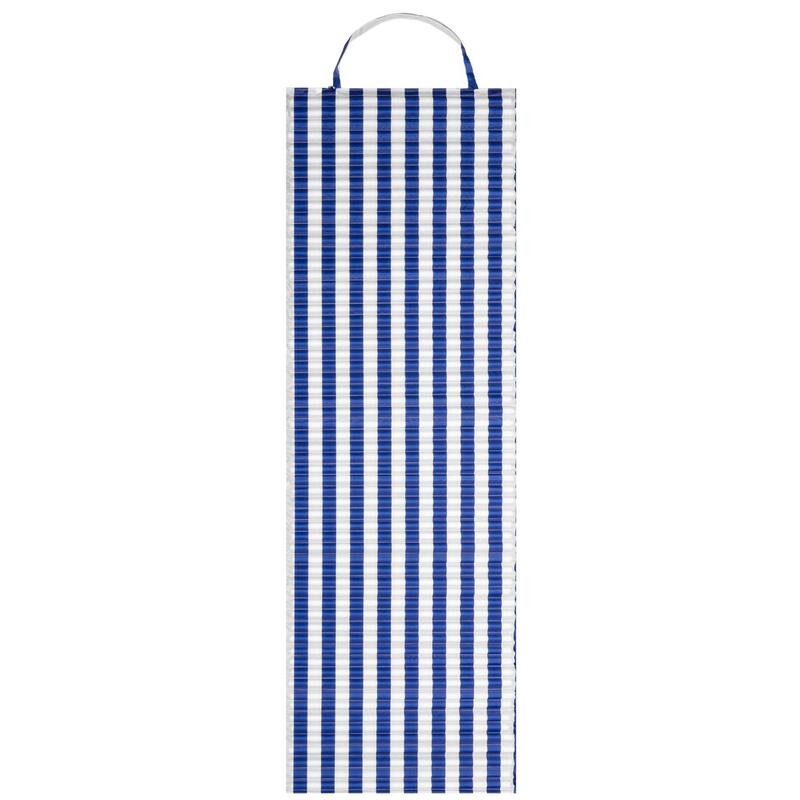 Mata na plażę 180 x 60 cm piankowa karimata na biwak kemping biało-granatowa