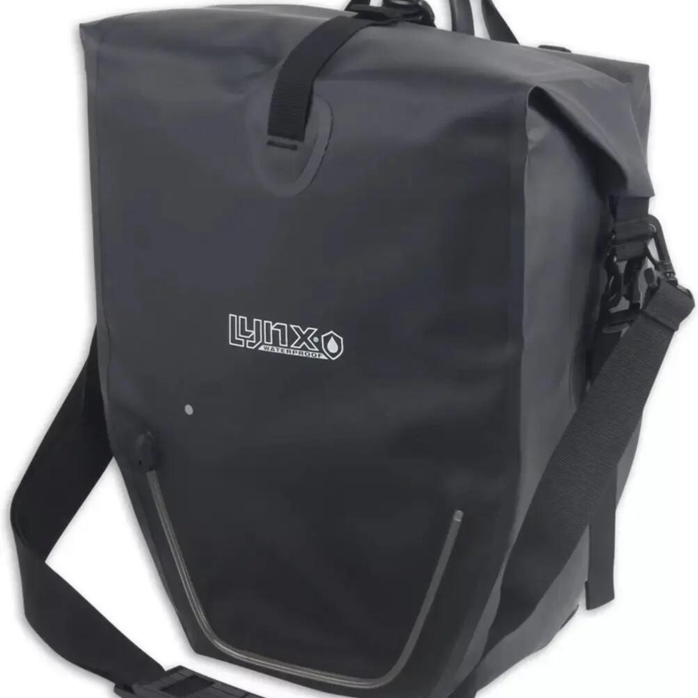Lynx Rocky XL Single Bike Bag with LED - Waterproof - 25 Litres - Black