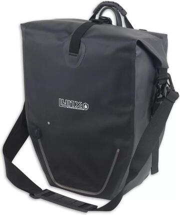 Fahrradtasche Single mit LED Rocky XL – wasserdicht – 25 Liter – Schwarz