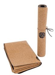 Tapis de yoga 'Voyage' - Pliable - Liège naturel - 1,6mm- 183x65cm