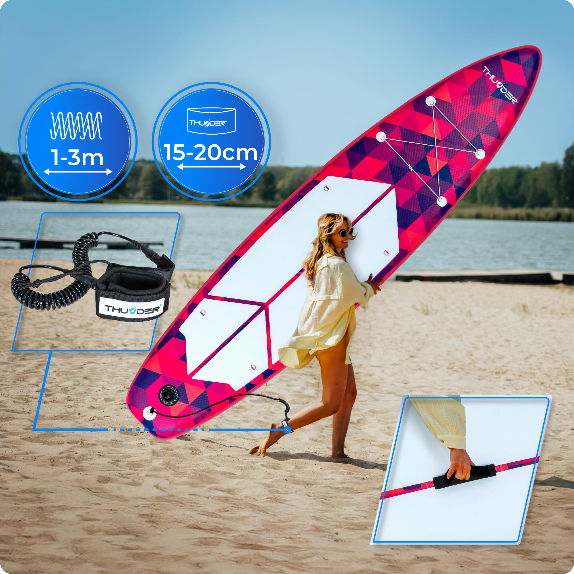 Opblaasbaar SUP-board met accessoires THUNDER VOLA 320cm 4/8