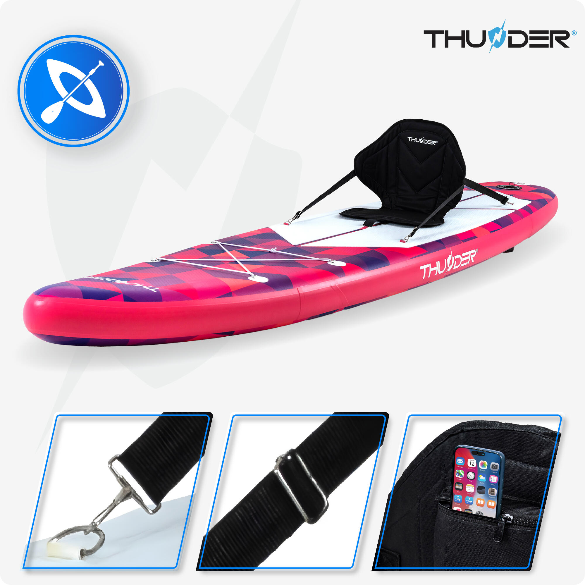 Opblaasbaar SUP-board met accessoires THUNDER VOLA 320cm 3/8