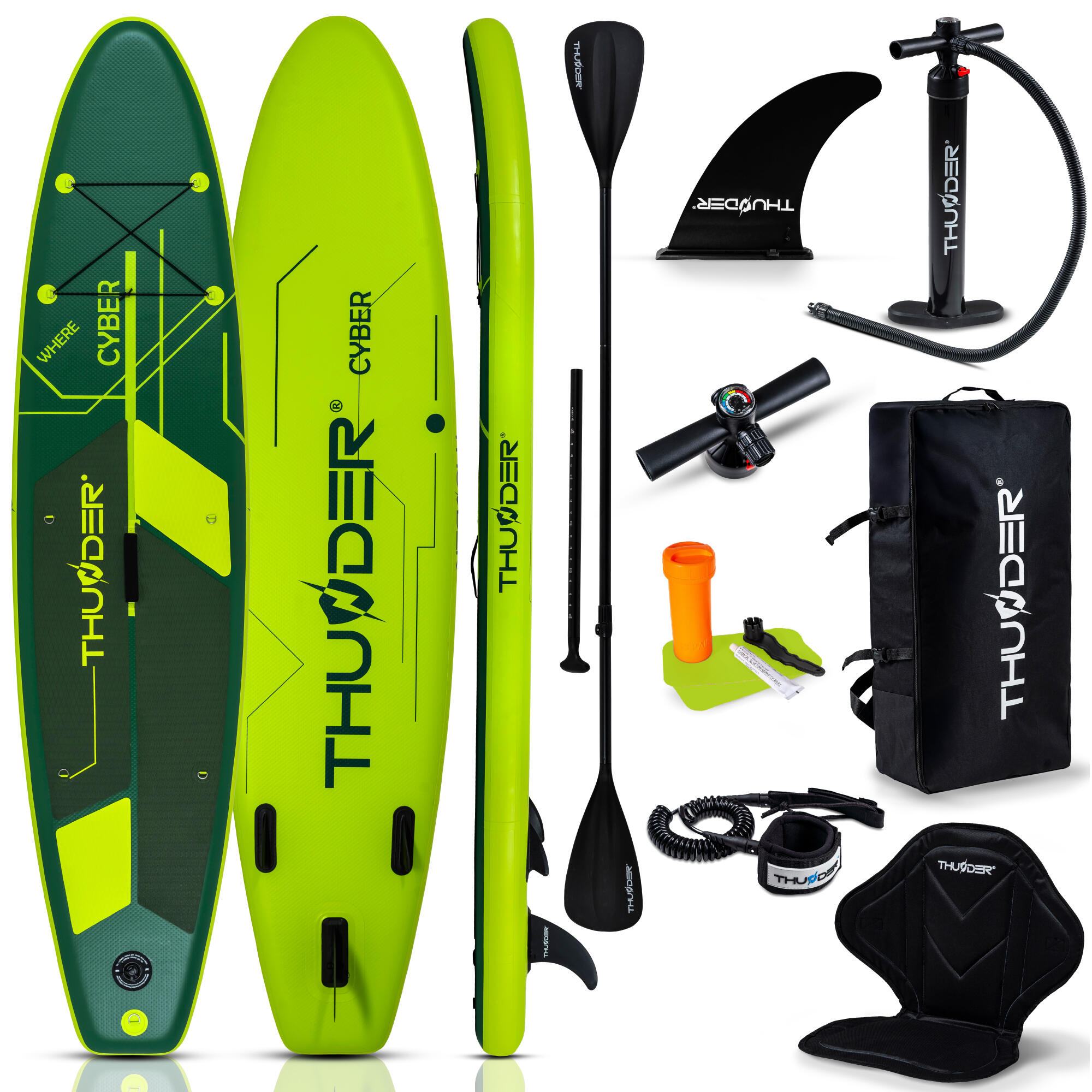 Prancha de sup insuflável com acessórios thunder cyber 320cm