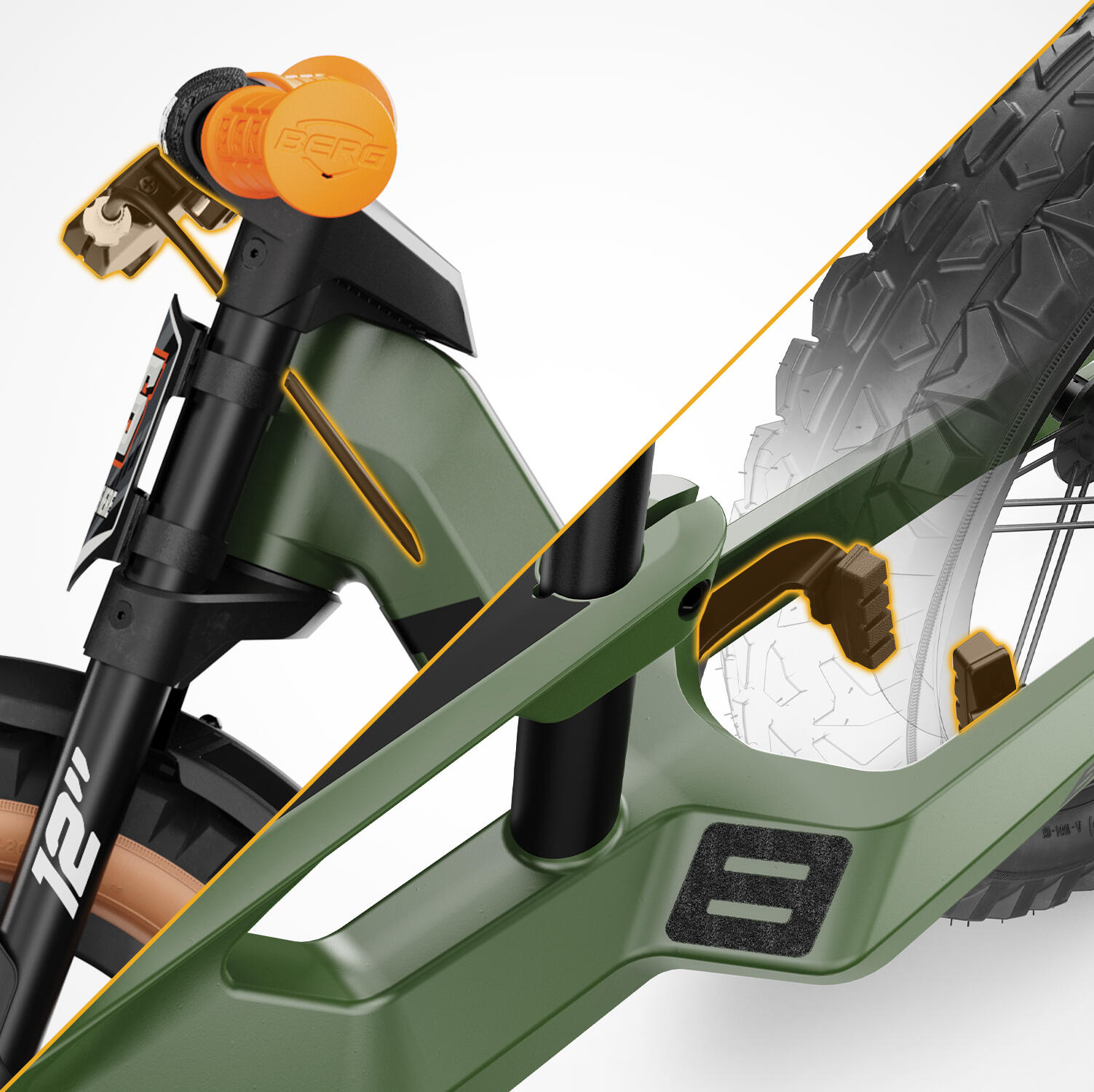 Bici senza Pedali per Bambini, 2,5+ Anni, Biky Trail Verde 2/7