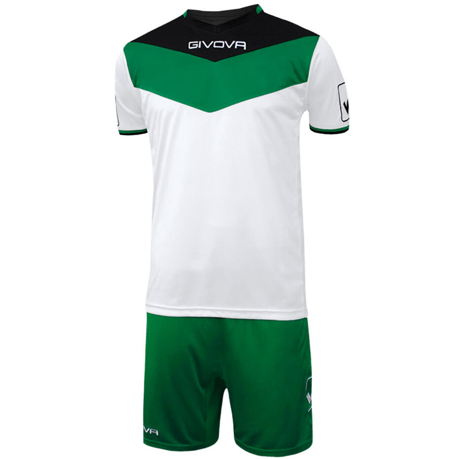 Givova - Ensemble Maillot Et Short Enfant Givova Campo - Tenue De Football - Noir|vert - 32 3xs - Decathlon
