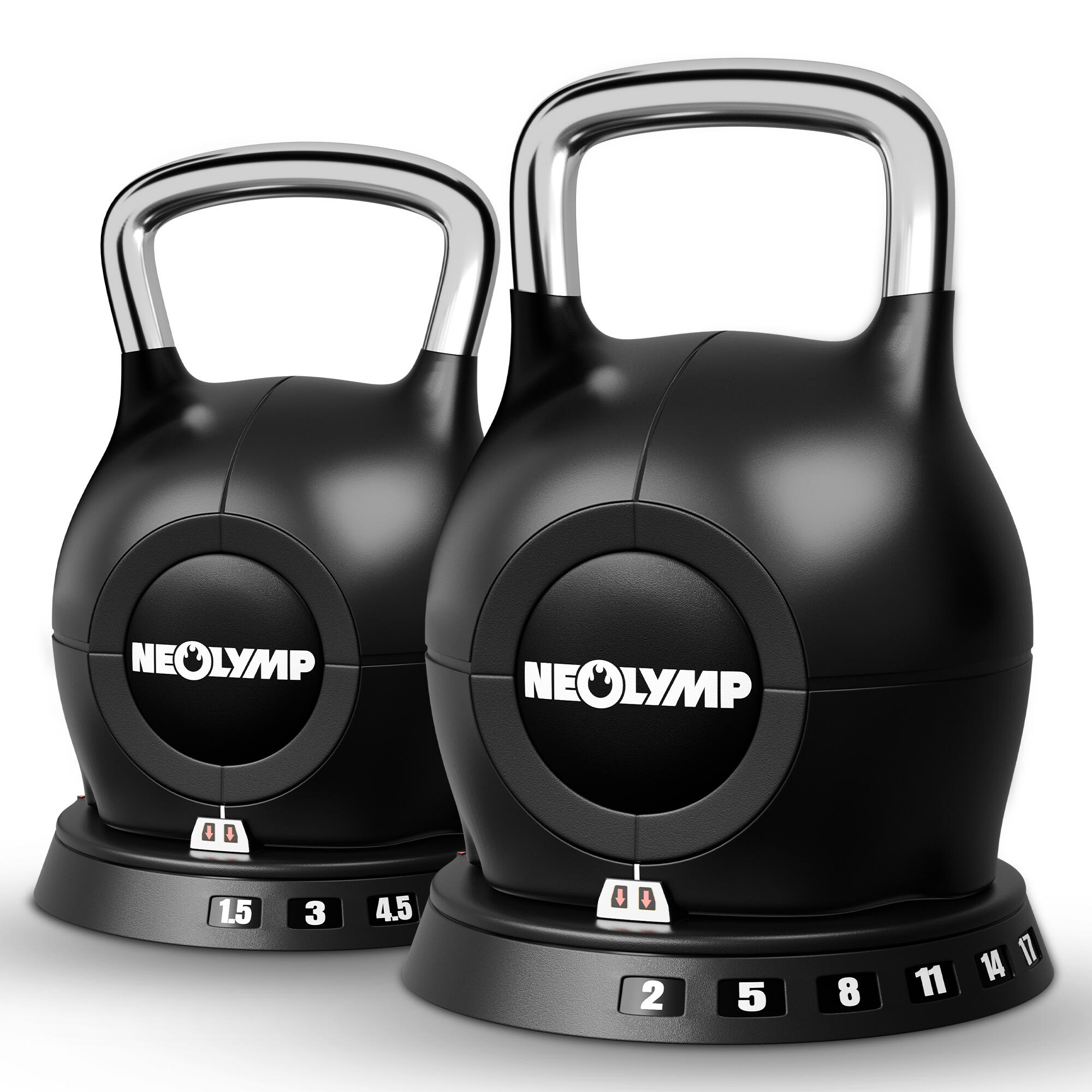 NEOLYMP Sada 7 v 1 kettlebell 1,5–20 kg – robustní a univerzální pro domácí fitness