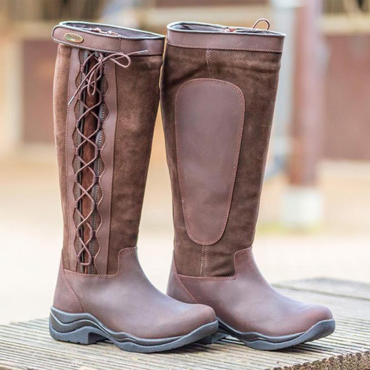 Winchester Waterproof Laced Country Boot in a Wide Fit Calf 2/7