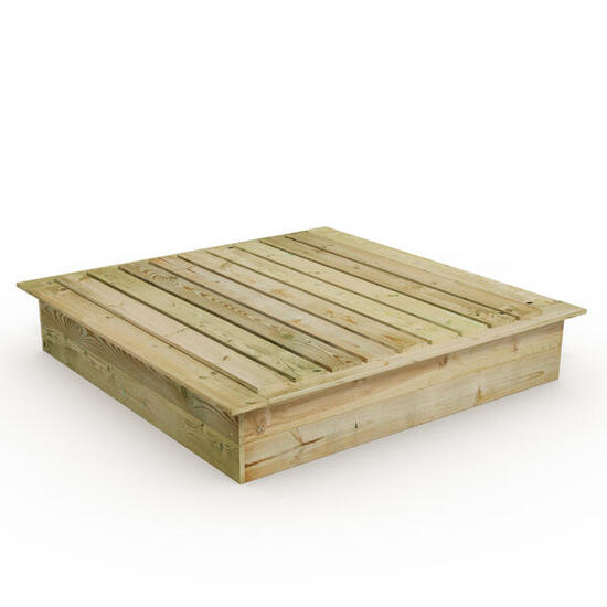 King Kong 165 x 165 cm Sandkasten mit Deckel & Sitzbank