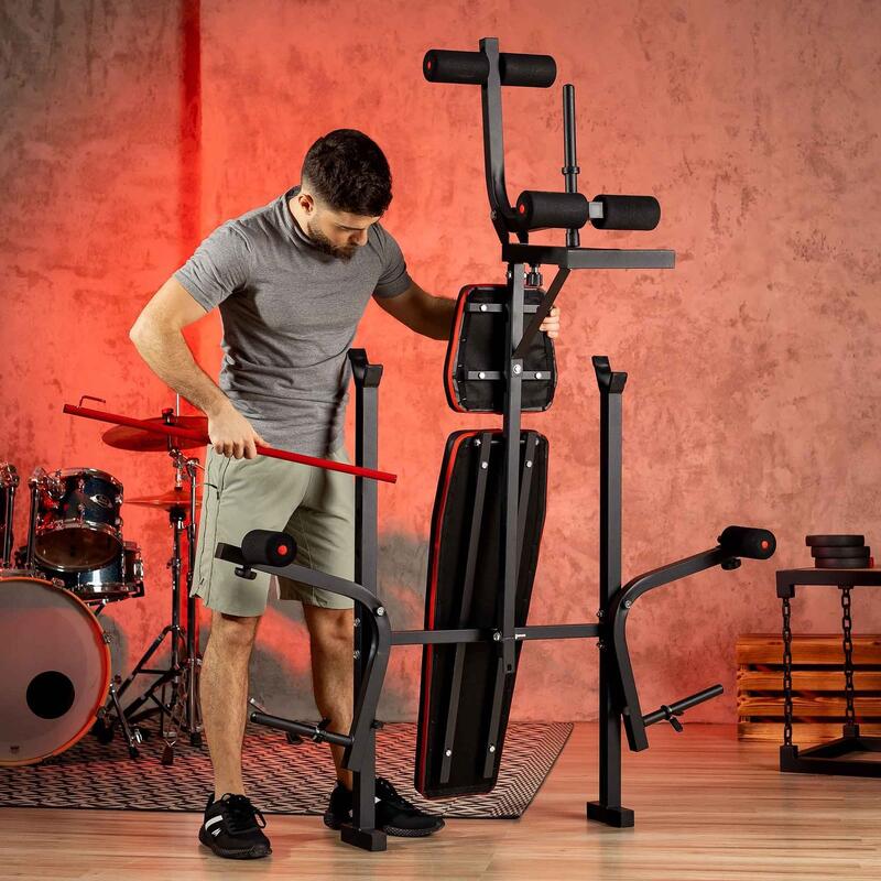 Zestaw kulturystyczny Hop-Sport Premium 75kg z ławką HS-1055