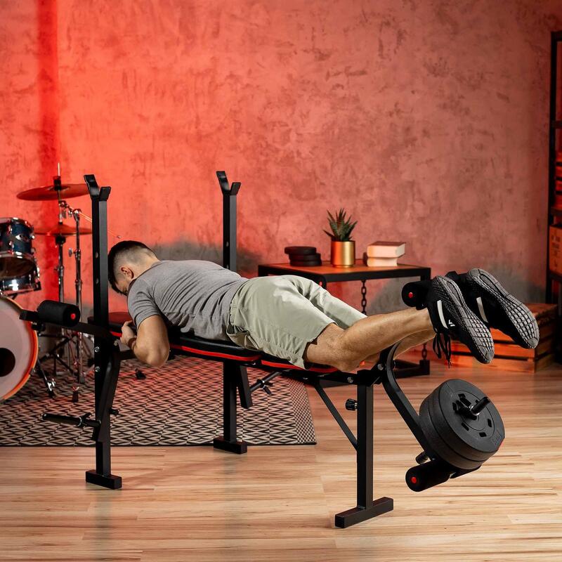 Zestaw kulturystyczny Hop-Sport Premium 75kg z ławką HS-1055