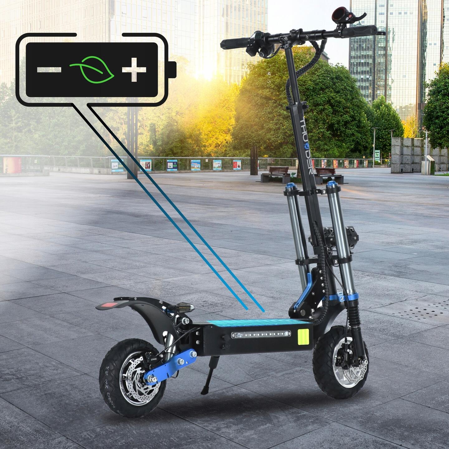 Hulajnoga elektryczna THUNDER składana 1600W 48V 10Ah zasięg 30km 6/7