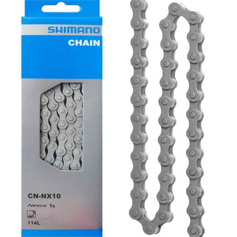 Chaîne de vélo Nexus Nx10 Anti-rust 1/2" X 1/8" - 114 maillons      1999€    SHIMANO Chaîne de vélo Nexus Nx10 Anti-rust 1/2" X 1/8" - 114 maillonsVendu exclusivement en ligne   