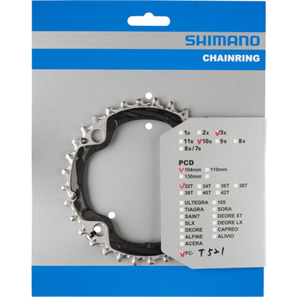 Shimano Deore chainring 32T 10-speed - black
