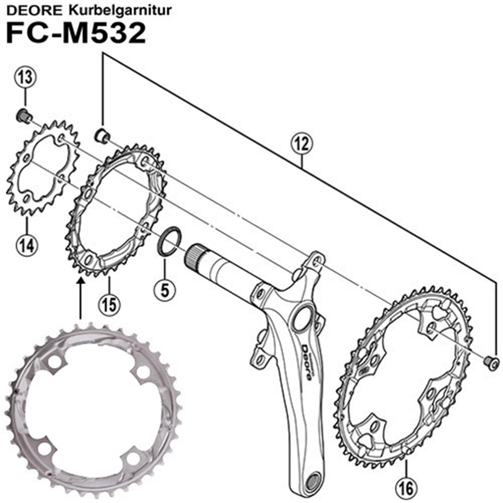 SHIMANO Piastra a 36 denti Shimano