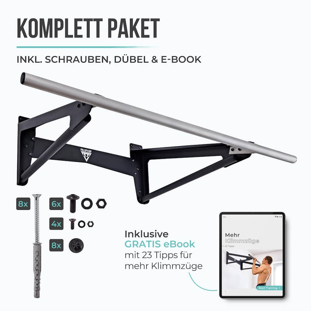 Muscle-Up Bar, Klimmzugstange mit extra Wandabstand 6/8