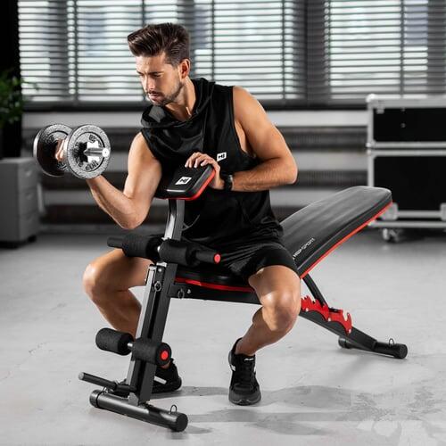 Ensemble de musculation composite Hop-Sport Premium 36kg avec banc HS-1035 3/7