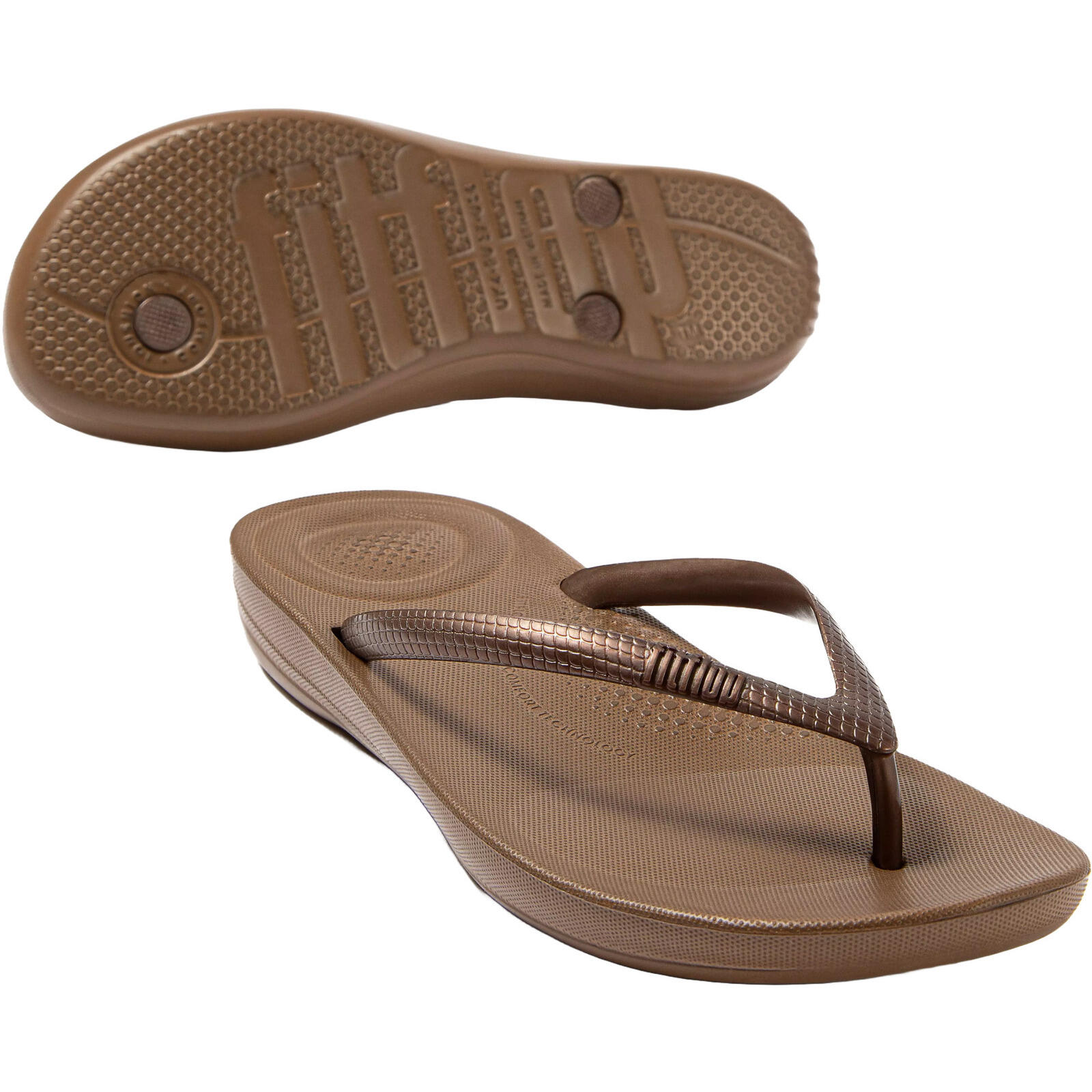 FLIP FLOP Schiaffi FITFLOP Women Iqushion Ergonomic Flip-Flops, Marrone, Donne