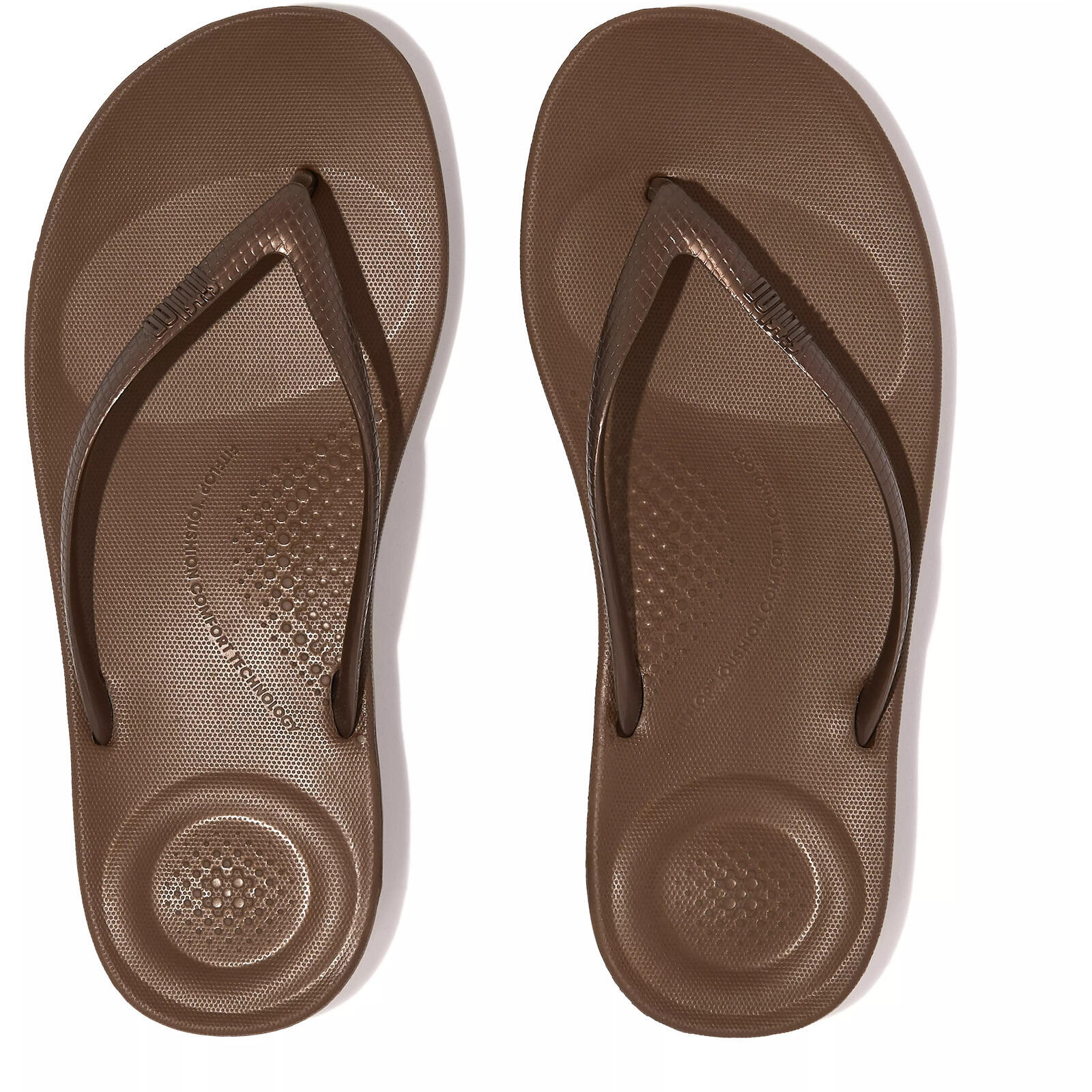 Bofetadas FITFLOP Women Iqushion Ergonomic Flip-Flops, Marrón, Mujer 3/7