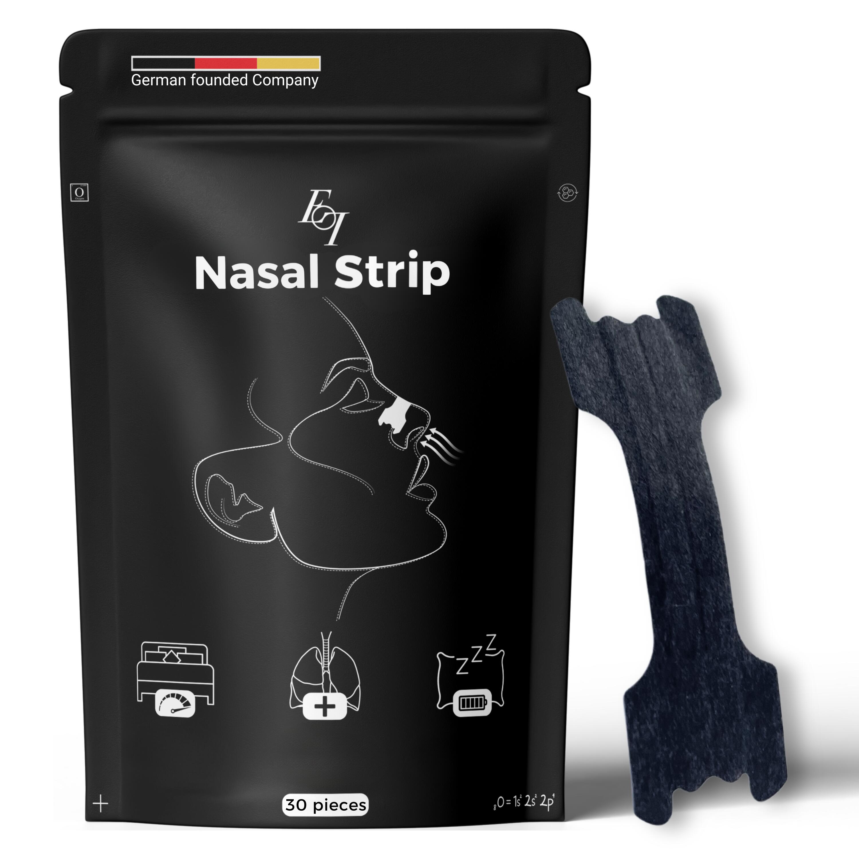 ELLICIT PERFORMANCE ELLICIT® Cerotti Nasali Performance, nero, 30 pezzi – taglia universale