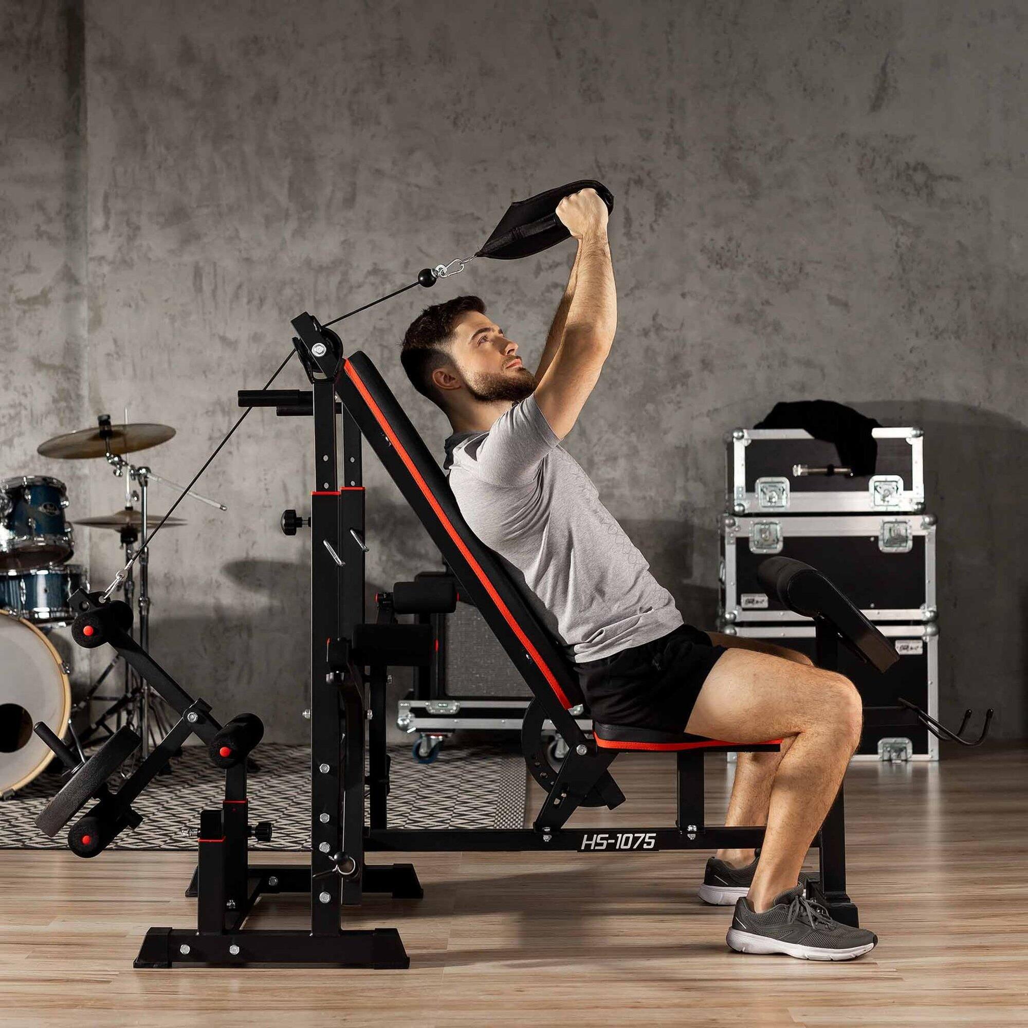 Ensemble de musculation composite Hop-Sport Premium 105kg avec banc HS-1075 6/7