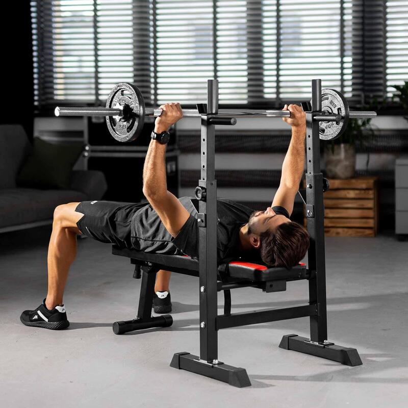 Zestaw kulturystyczny kompozytowy Hop-Sport Premium 39kg z ławką HS-1080