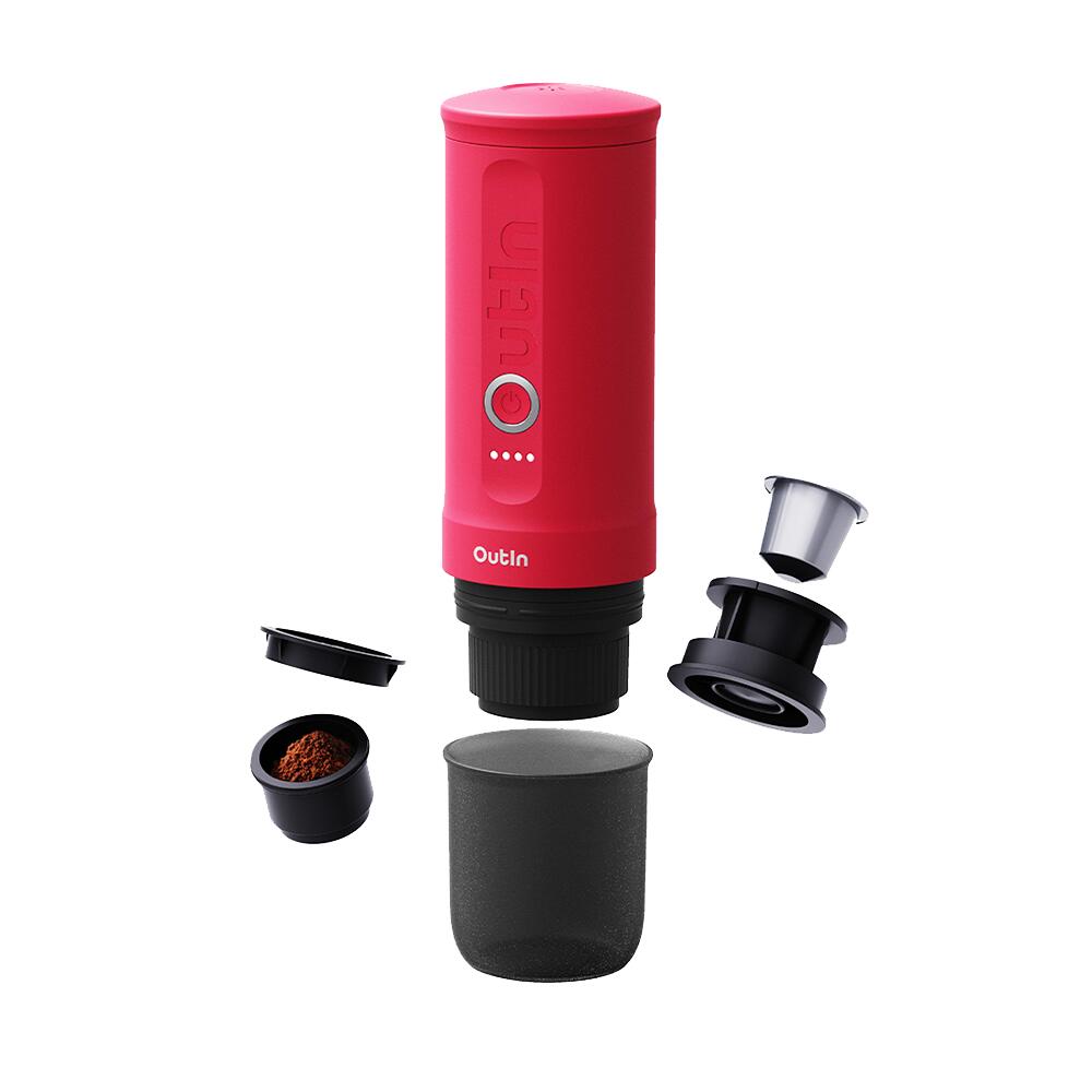 OutIn Nano draagbare elektrische espressomachine - robijnrood 4/7