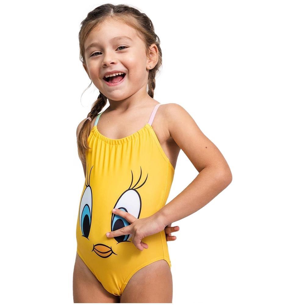 BaÃ±adorNataciÃ³n deportiva niÃ±as CerdÃ¡ Looney tunes en color amarillo 4/5