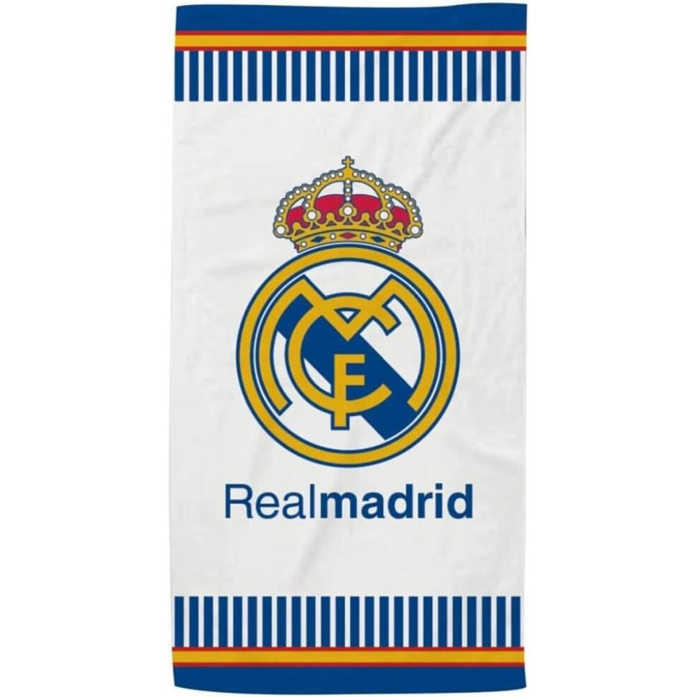 Toalla de Microfibra Real Madrid Blanca Bandas España 140x70 3/3