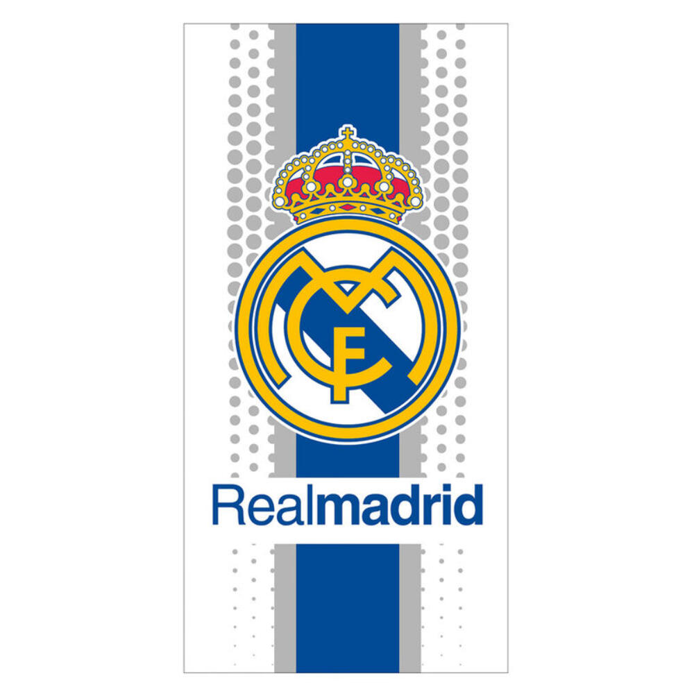 Toalla de Microfibra Real Madrid Escudo Central Blanca 140x70 2/3