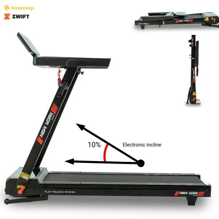 Running Treadmill - New York - 16 km/h - Foldable - 10% Electric Incline