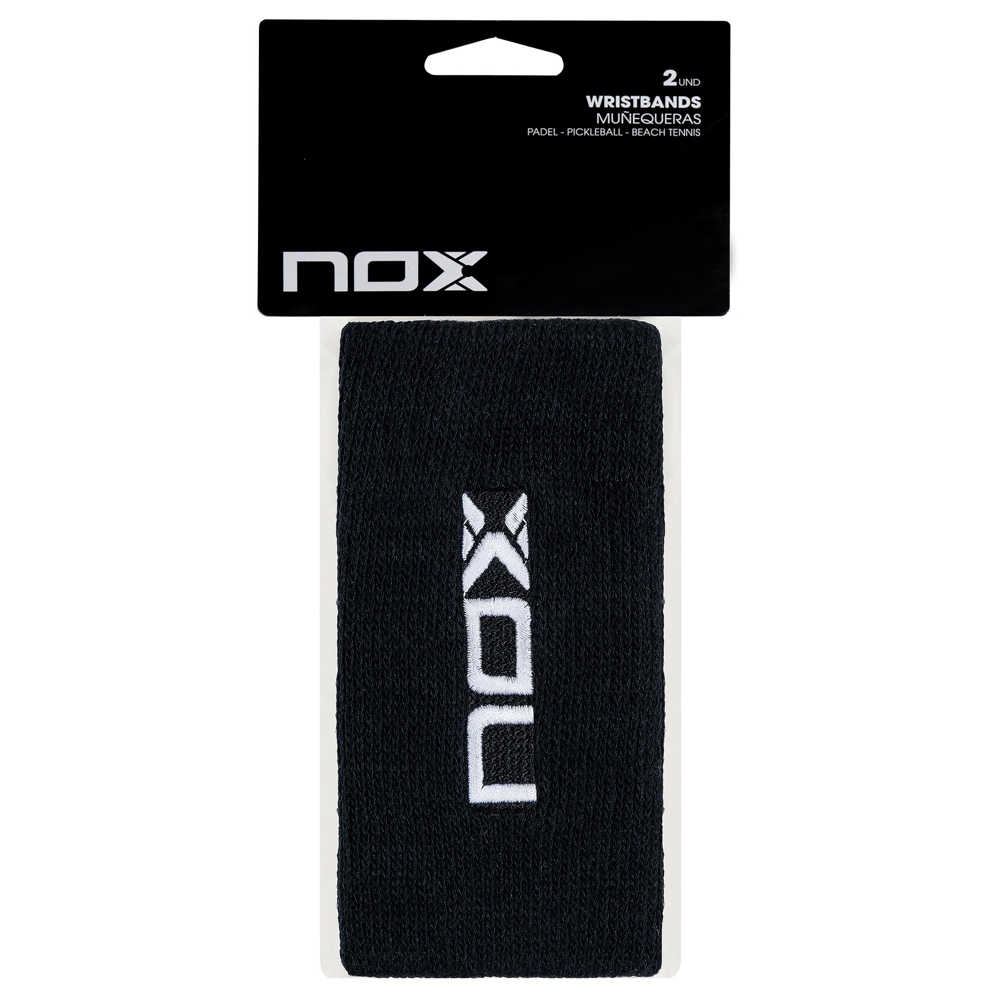 NOX Pulseiras desportivas NOX longas preto/branco