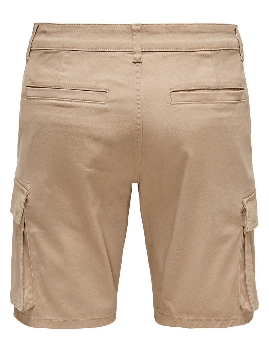 Shorts et bermudas pour homme Only&sons Beige. 4/7