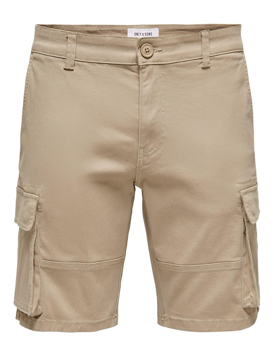 Shorts et bermudas pour homme Only&sons Beige. 3/7