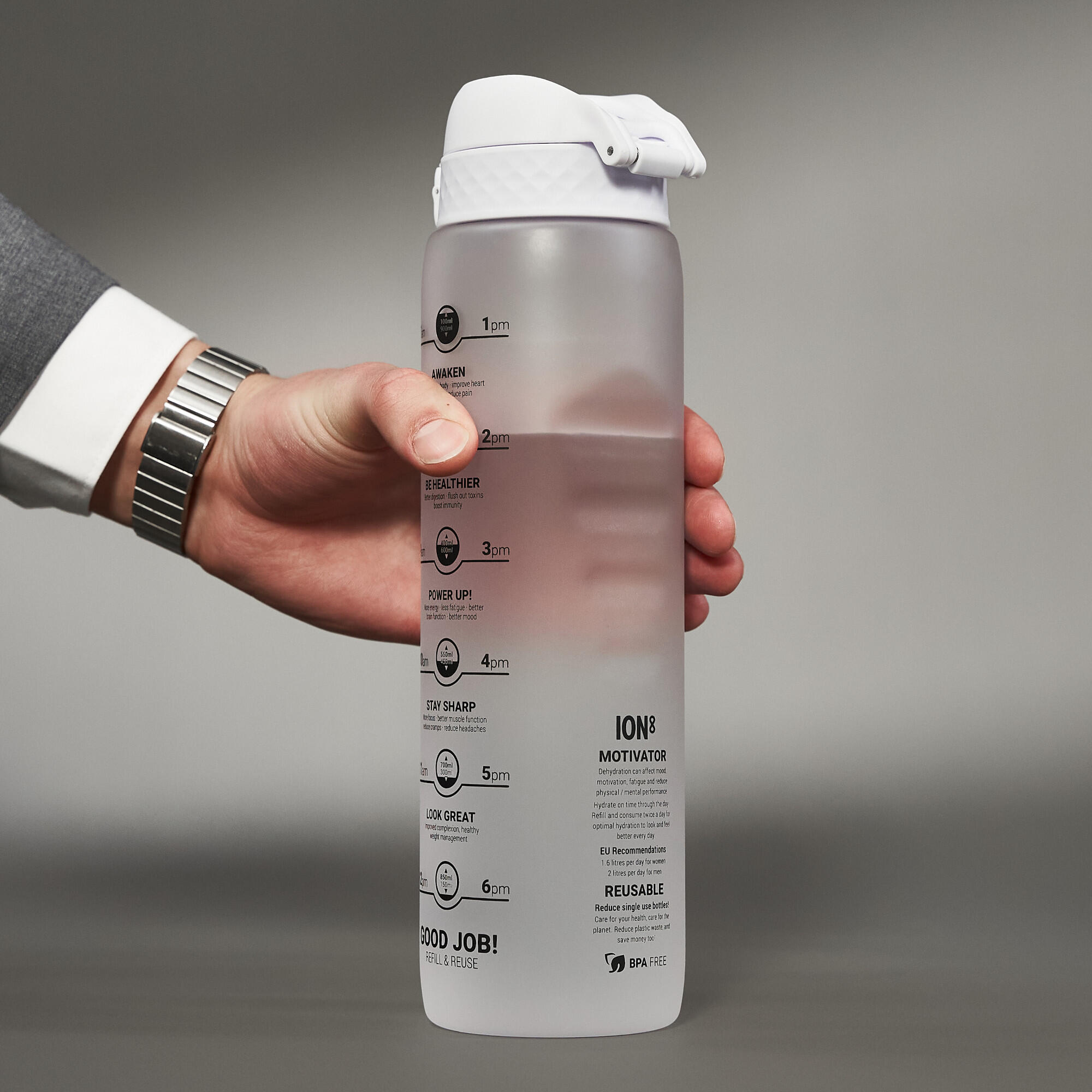 Butelka motywacyjna z miarką ION8 MOTIVATOR BPA Free 2/8