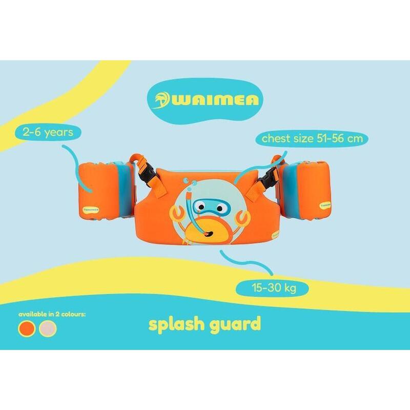 Centura cu aripioare 3-in-1 Splash Guard, Kimo, 2-6 Ani, 15-30 kg, Roz,