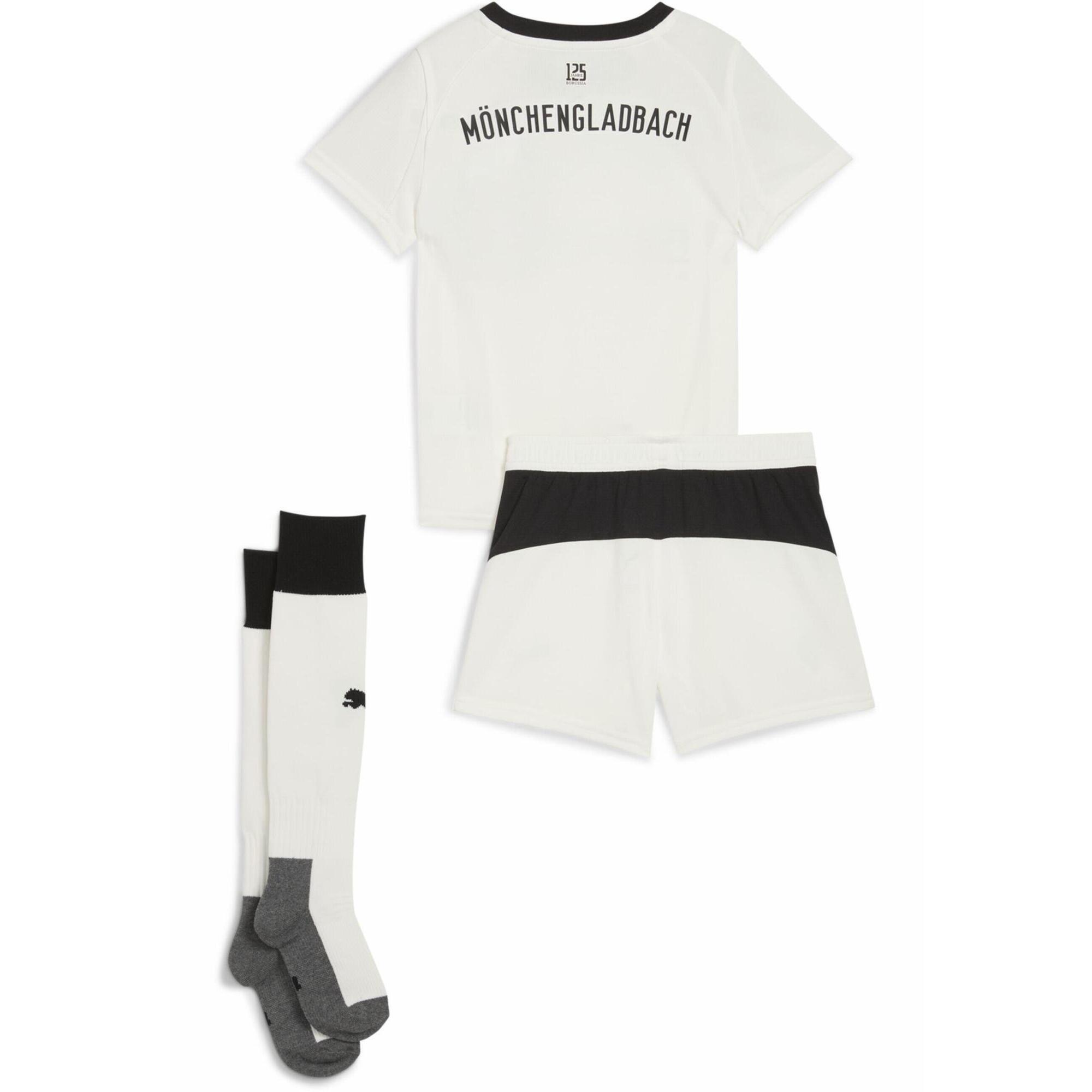 Dziecięcy strój domowy Borussia Mönchengladbach 25/26 PUMA Warm White Black