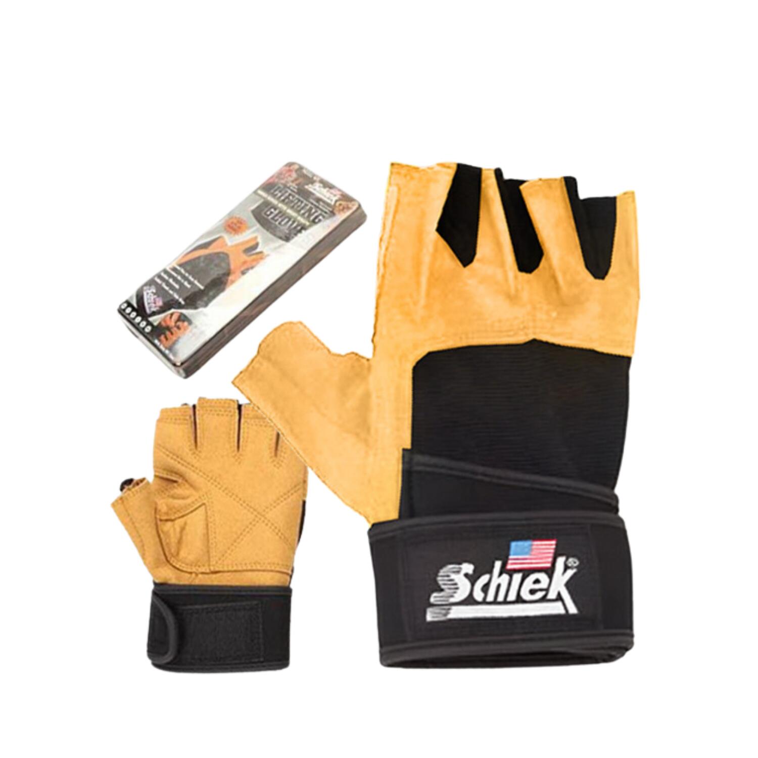 Schiek Exercise Gloves, Yellow, Fitness and Weight Lifting Gloves - Homefittools