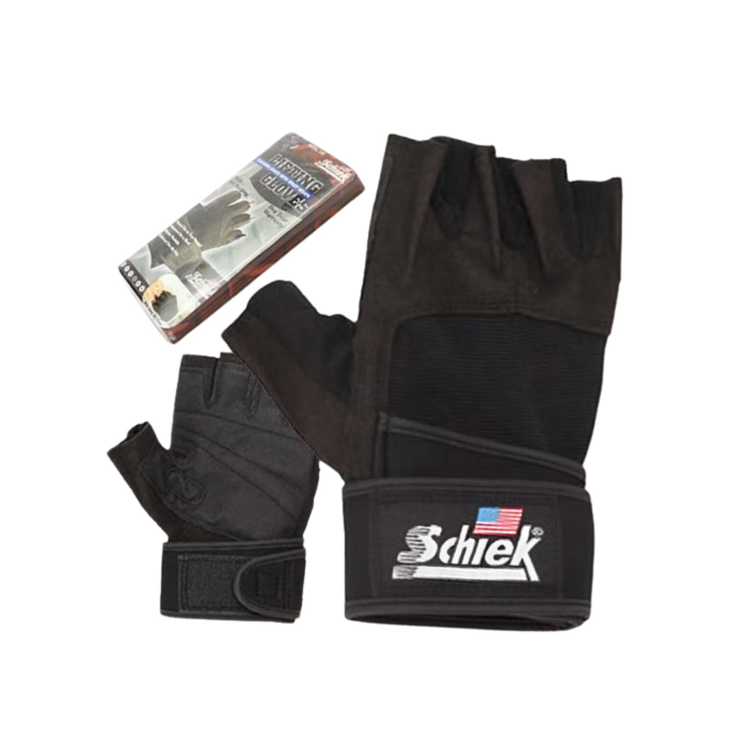 Schiek Exercise Gloves, Black, Fitness and Weight Lifting Gloves - Homefittools