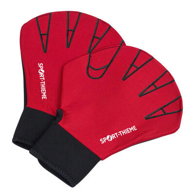 Aqua-Fitness-Handschuhe Rot M 25x18 cm Schwimmen Unisex Rot