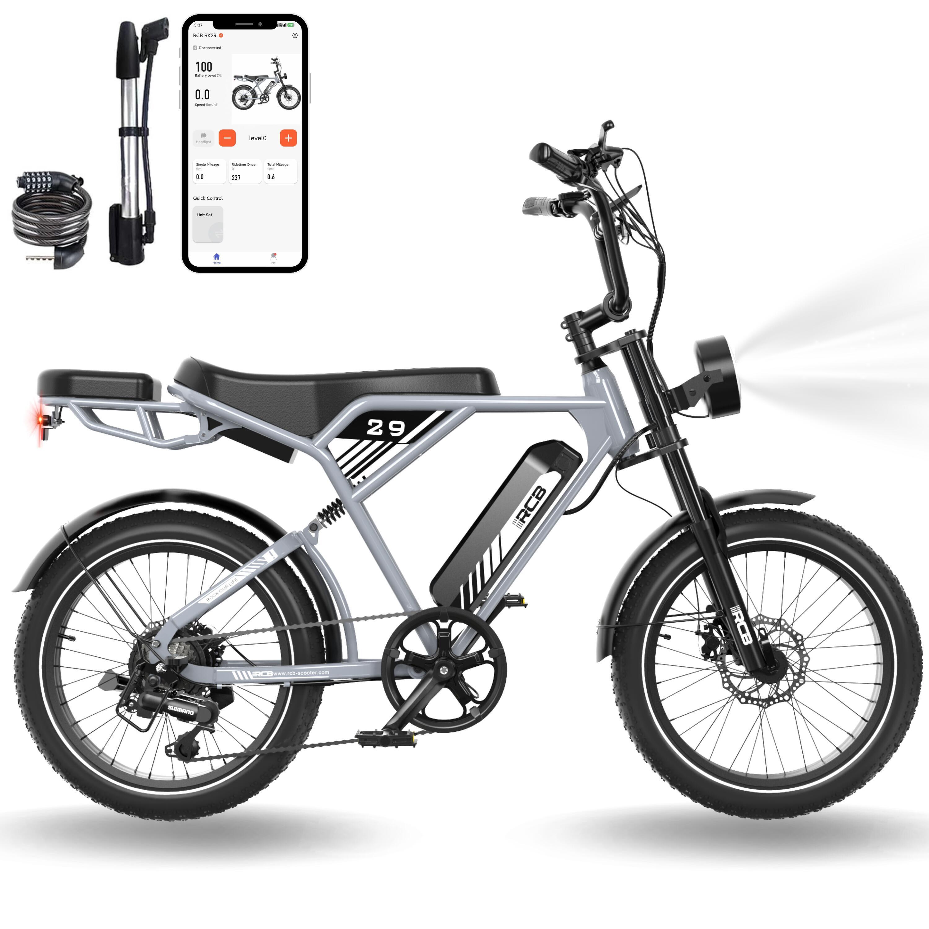 RCB E-Bike Vollfederung Elektrofahrrad 20"City E-Bike RCB-RK29
