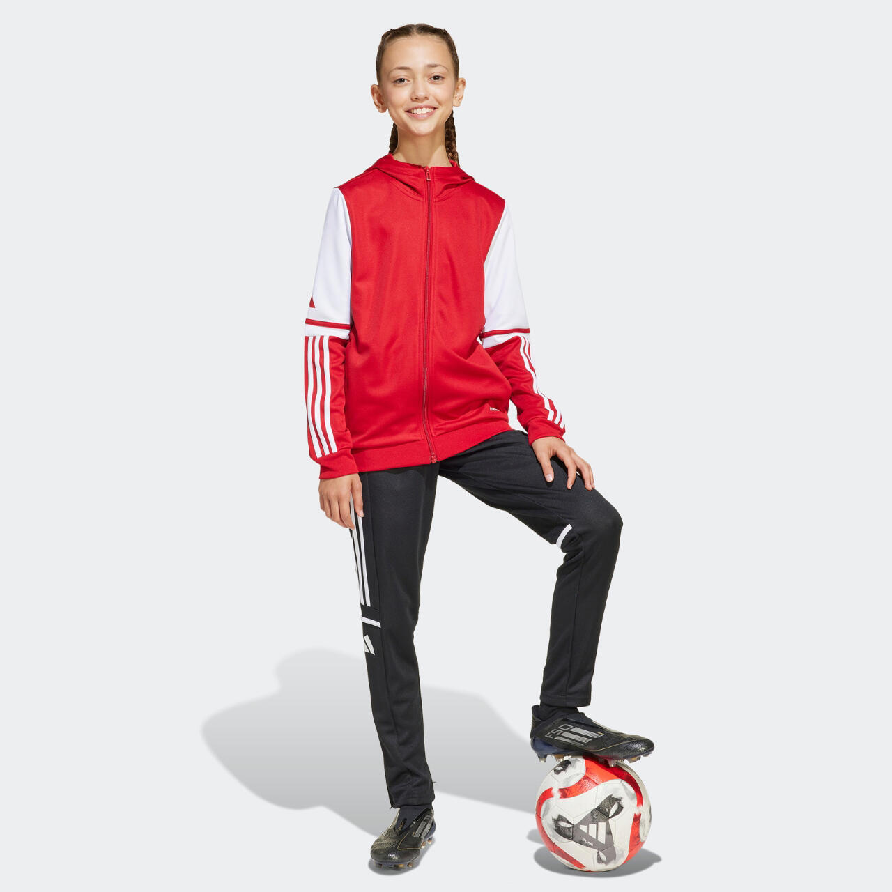Felpa adidas junior Squadra 25 rossa/bianca 7/7