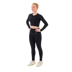 Ensemble de sport femme - Leggings de sport + Crop Top de Sport - Noir