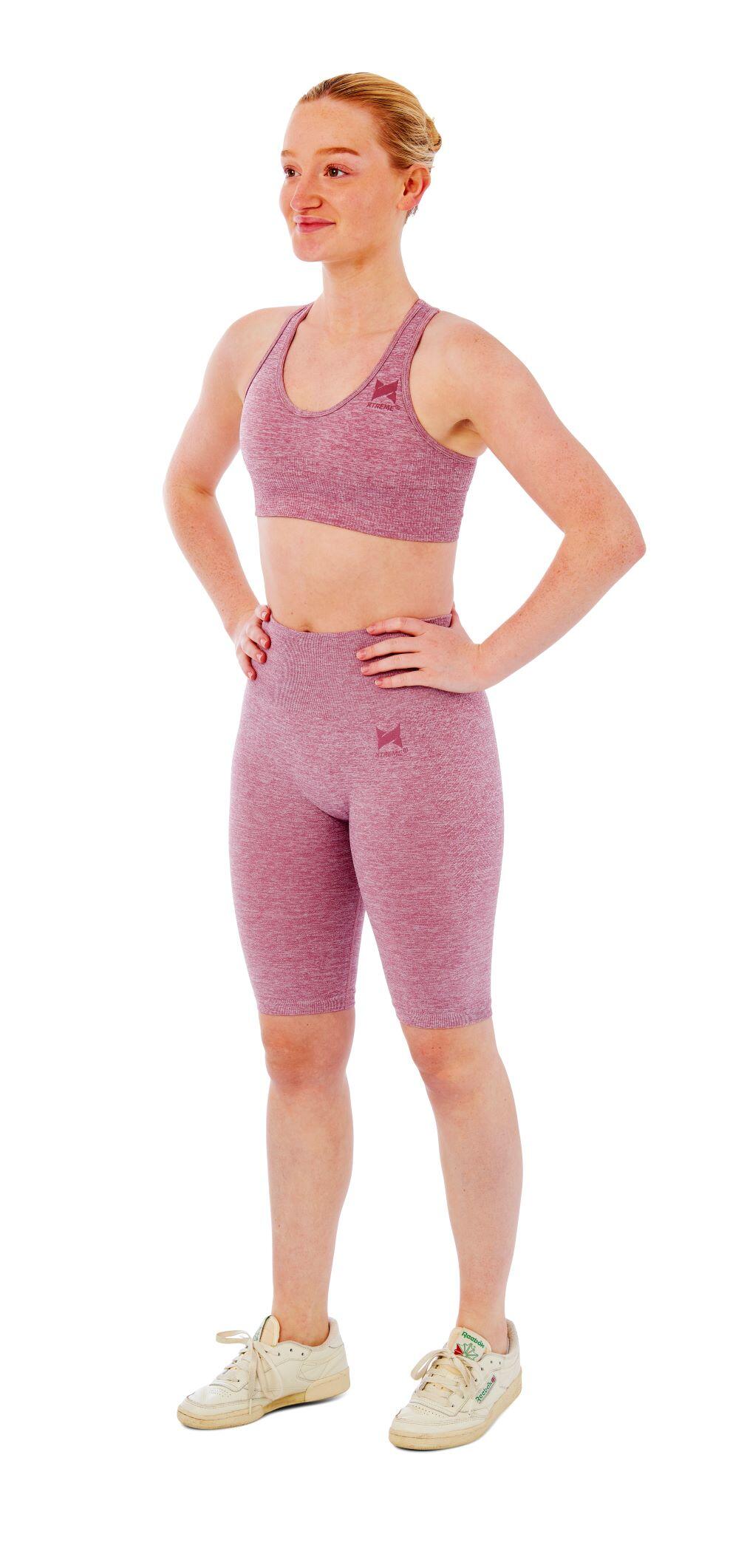 XTREME SOCKSWEAR   Xtreme Conjunto Deportivo - Short Deportivo + Top Deportivo - Rosa