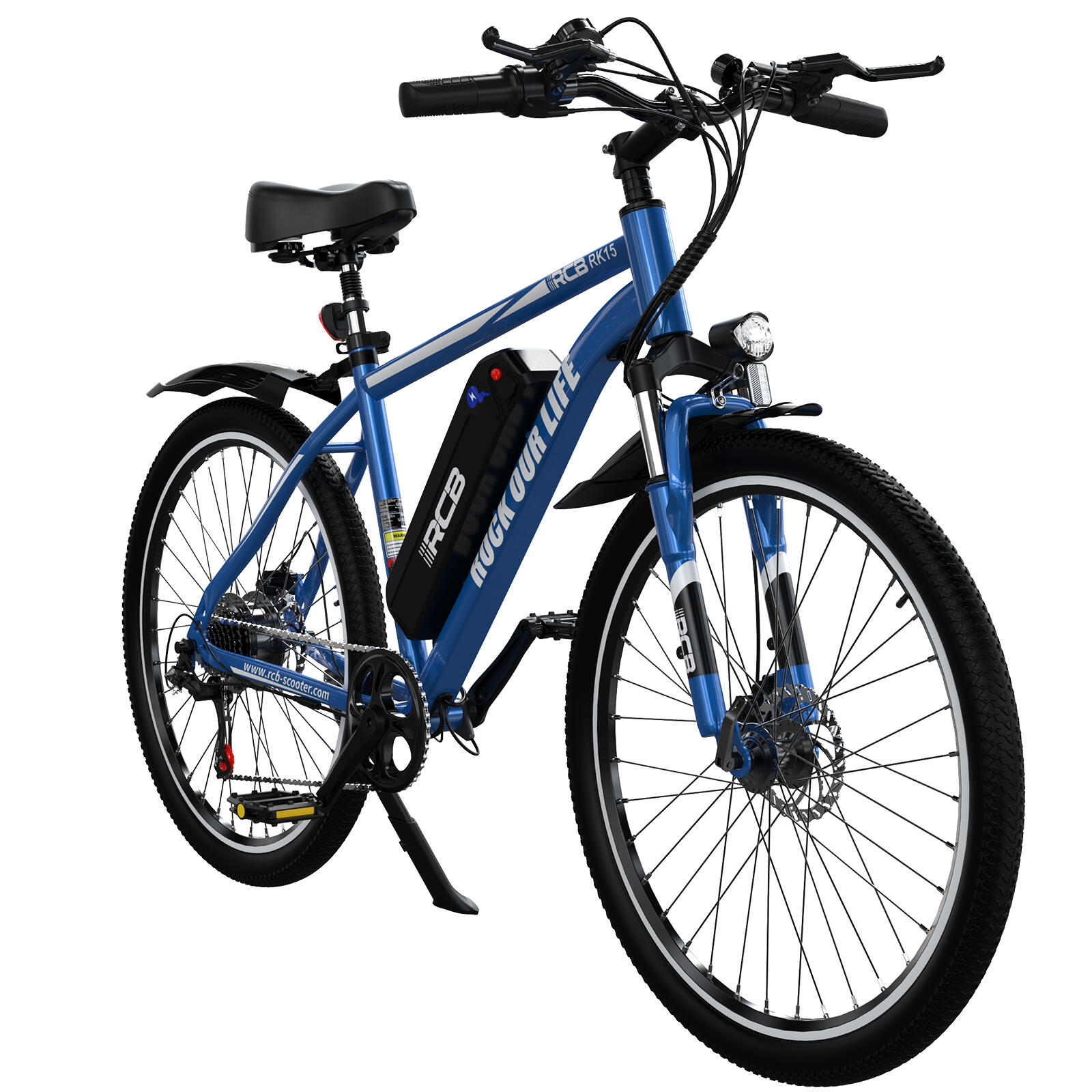 Electric City Bikes RK15, E-bikes 26",30-50 km,36V 10.4Ah 2/8