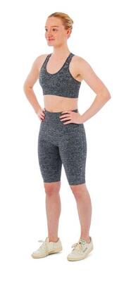 Xtreme sportswear dames sportset - korte sportlegging + sporttop - antraciet