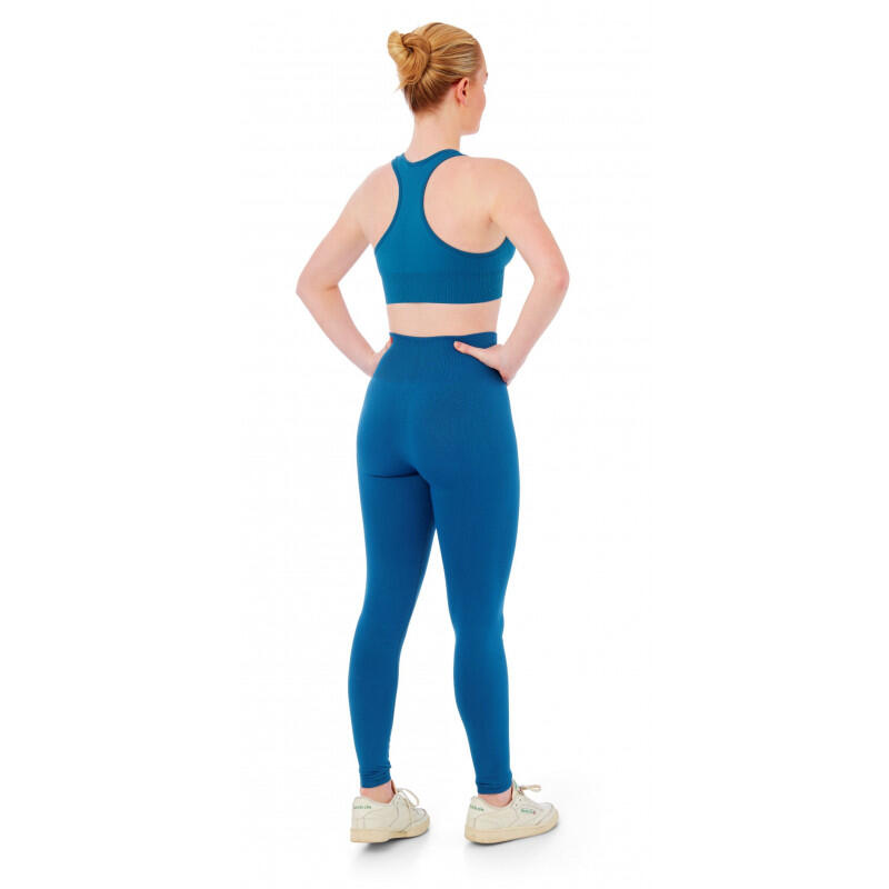 Damski zestaw sportowy Xtreme - legginsy sportowe + top sportowy - Niebieski