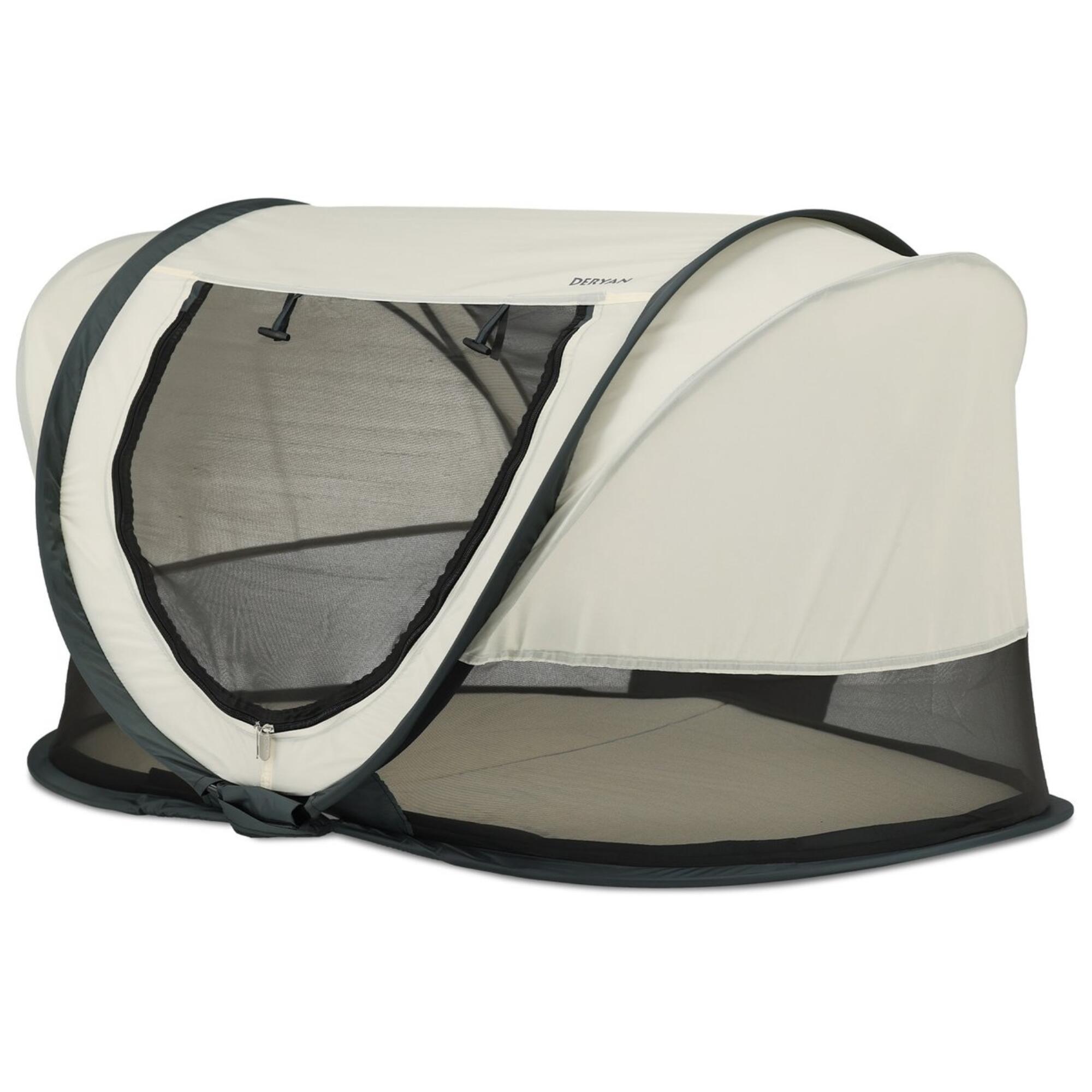 Lit de Voyage Deryan Scott - Tente Bébé - Anti-UV 50+ - Lit Enfant - Crème 4/7