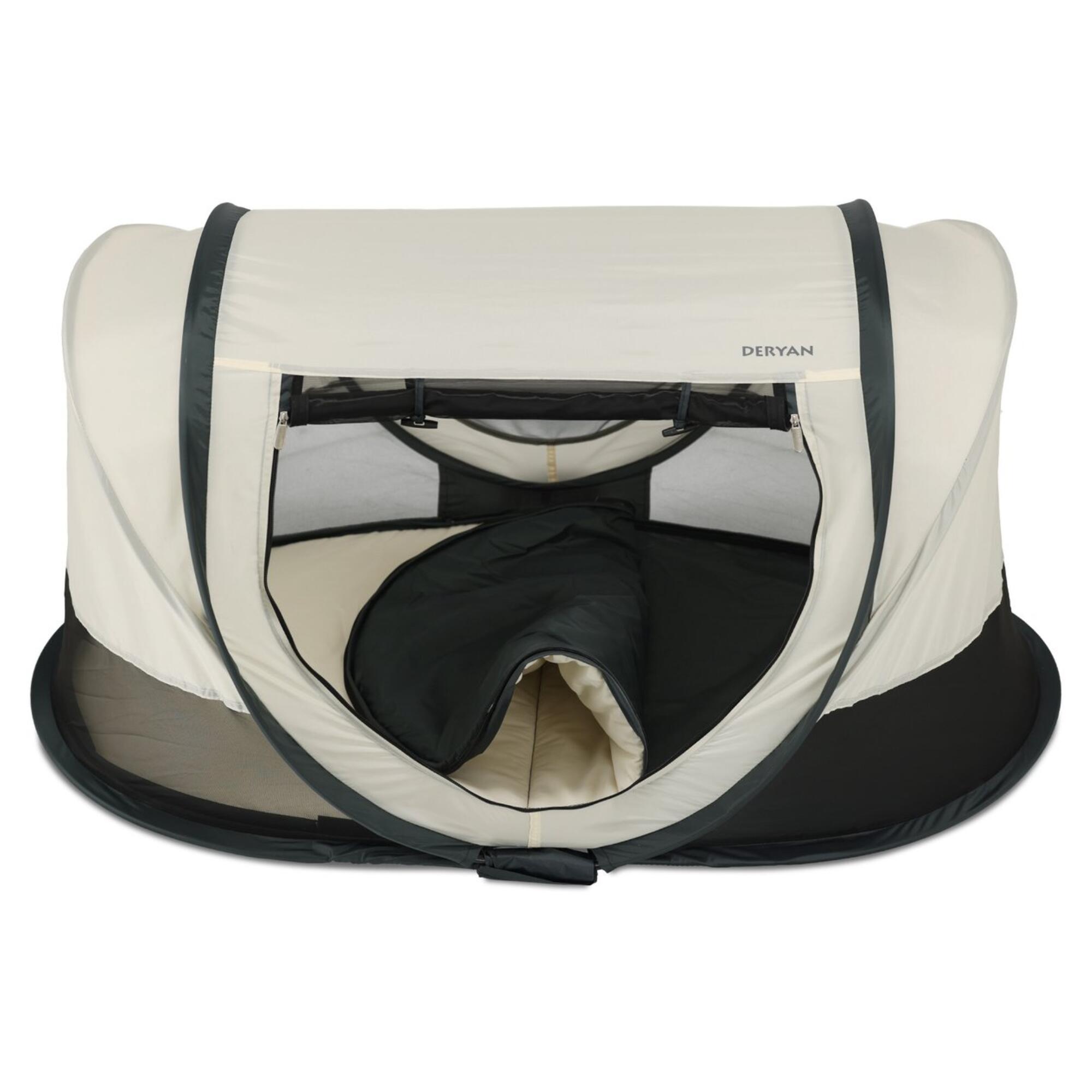 Lit de Voyage Deryan Scott - Tente Bébé - Anti-UV 50+ - Lit Enfant - Crème 3/7