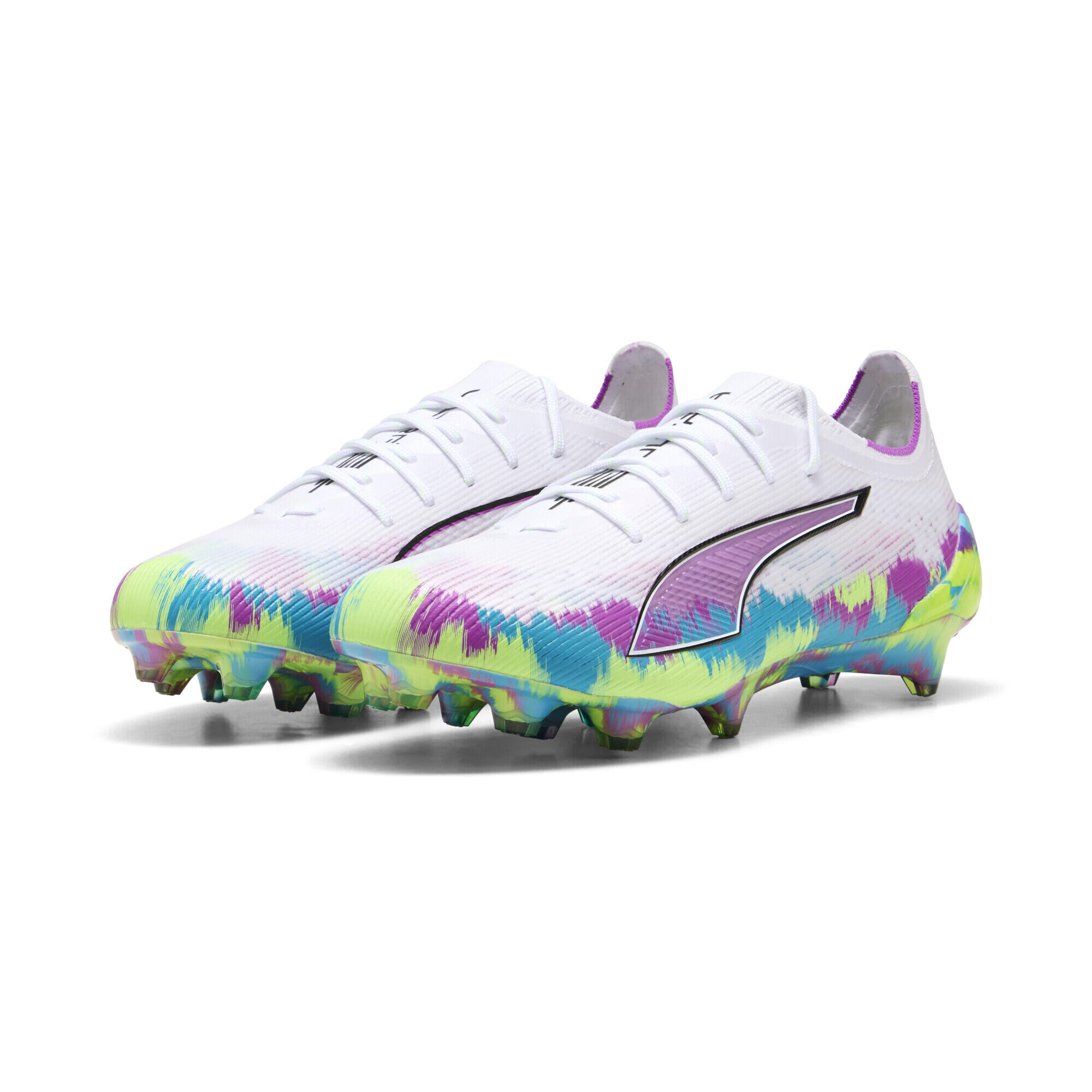 Puma - Chaussures De Football Ultra 6 Ultimate Brilliance Fg Femme Puma - Chaussures De Football - Blanc|bleu|jaune - Decathlon